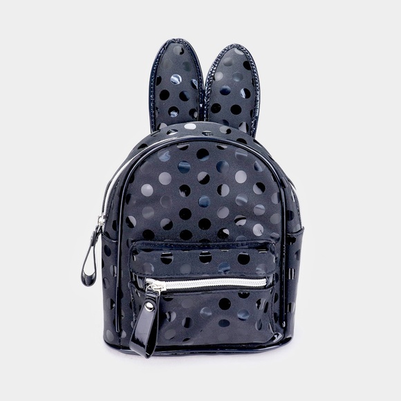 Polkadot Bunny Ears Mini Backpack - Picture 3 of 4